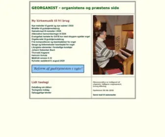 Georganist.dk(Orgelnoder teologi musik) Screenshot