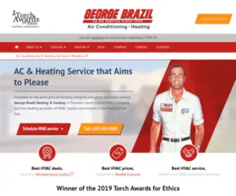 Georgebrazilhvac.com(George Brazil Heating & Cooling) Screenshot