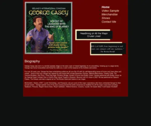 Georgecasey.com(Comedian George Casey) Screenshot