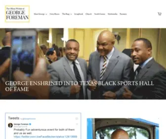 Georgeforeman.com(The Official Site of George Foreman) Screenshot