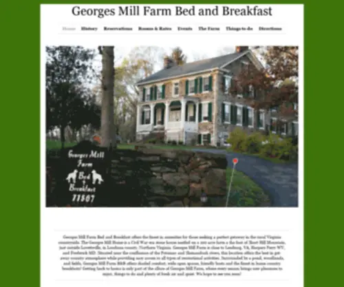 Georgesmill.com(Georges Mill Farm Bed and Breakfast) Screenshot