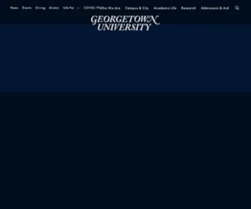 Georgetown.edu(Official home page of Georgetown University. Georgetown) Screenshot