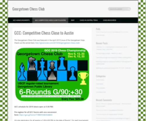 Georgetownchessclub.com(Departed Pro) Screenshot