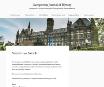 Georgetownhistoryjournal.org(Georgetown University's Journal of Undergraduate History Research) Screenshot