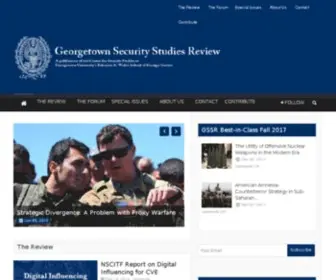 Georgetownsecuritystudiesreview.org(A Publication of the Georgetown University Center for Security Studies) Screenshot