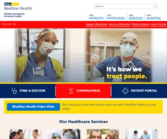 Georgetownuniversityhospital.org(MedStar Georgetown University Hospital) Screenshot