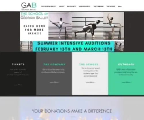 Georgiaballet.org(The Georgia Ballet) Screenshot