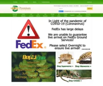 Georgiacrickets.com(Mealworms, Butterworms, Wax Worms, Superworms, Night Crawlers, and more) Screenshot