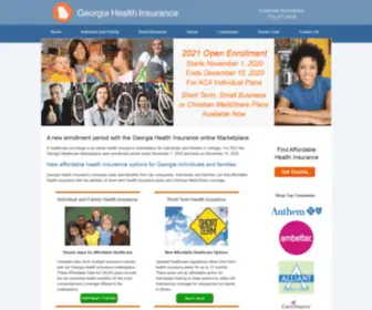 Georgiahealthexchange.com(Georgia Health Insurance Exchange) Screenshot