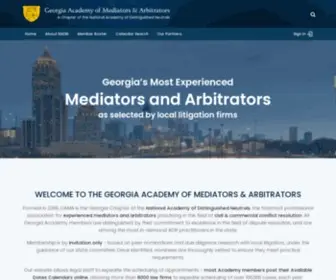 Georgiamediators.org(Georgia Academy of Mediators & Arbitrators) Screenshot