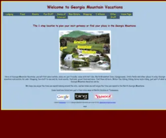 Georgiamountainvacations.com(Georgia Mountain Vacations) Screenshot