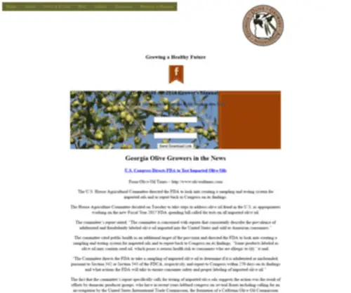 Georgiaolivegrowers.com(Georgia Olive Growers Association) Screenshot