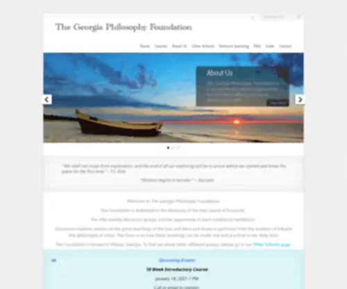 Georgiaphilosophy.org(The Georgia Philosophy Foundation) Screenshot