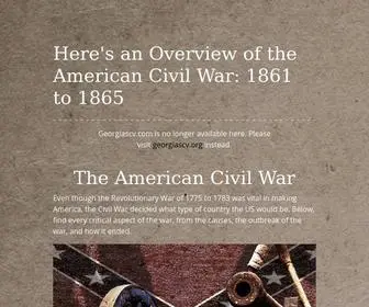 Georgiascv.com(The American Civil War) Screenshot