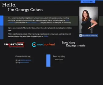 Georgycohen.com(Digital Communications and Content Strategy) Screenshot