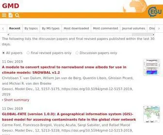 Geosci-Model-Dev.net(Journal volumes) Screenshot