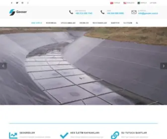 Geoser.com.tr(Geomembran-Geotektsil-Su Tutucu Bant-Geocell) Screenshot