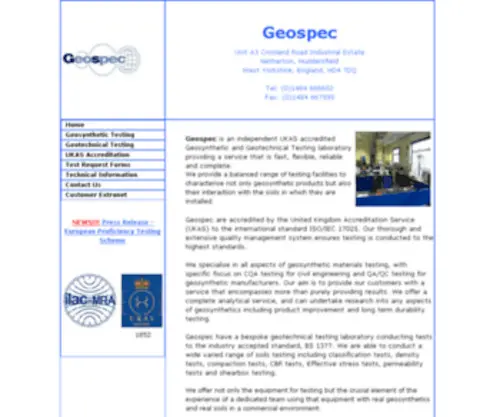 Geospec.uk.com(Geospec) Screenshot