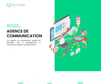 Geostoria.com(Une agence de communication digitale est spécialisée dans différentes prestations) Screenshot