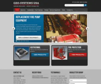 Geosystemsusa.com(Geothermal and Fire Protection products) Screenshot