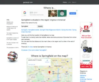 Geotargit.com(Search all the places in the world named) Screenshot