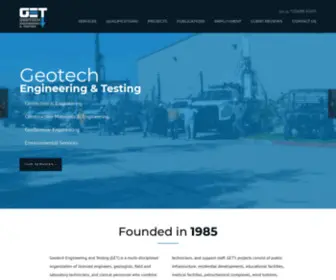 Geotecheng.com(About Geotech Engineering & Testing) Screenshot