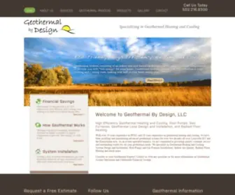 Geothermalbydesign.com(Geothermal by Design) Screenshot