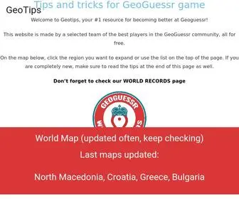Geotips.net(Tips and tricks for Geoguessr) Screenshot