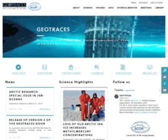 Geotraces.org(An International Study of the Marine Biogeochemical Cycles of Trace Elements and Isotopes) Screenshot