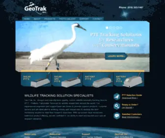 Geotrakinc.com(PTT & GPS Bird Tracking Solutions for Researchers and Conservationists) Screenshot