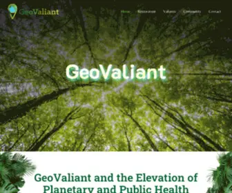 Geovaliant.org(Redeveloping Courage for the Earth) Screenshot