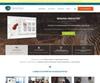 Geovariances.com(Geovariances, leader in applied geostatistics) Screenshot