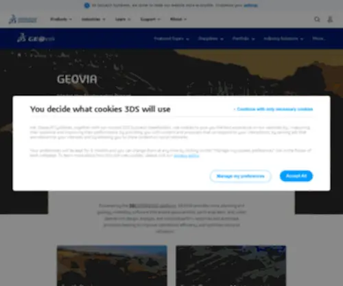 Geovia.com(Mining Software and Services) Screenshot