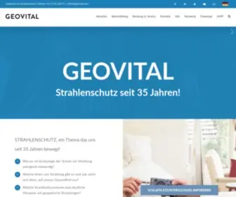 Geovital.com(Ihr Partner für Strahlenschutz seit über 35 Jahren) Screenshot