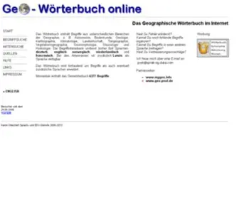 Geowoerterbuch.com(Geo-Wörterbuch online) Screenshot