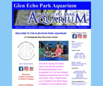 Gepaquarium.org(Glen Echo Park Aquarium) Screenshot