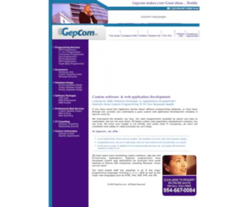 Gepcom.com(South Florida web software developer) Screenshot