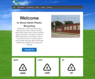 Geplasticrecycling.com(Green Earth Plastic Recycling) Screenshot