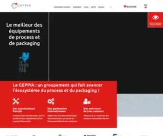 Geppia.com(Groupement des équipementiers français du Process & du Packaging) Screenshot