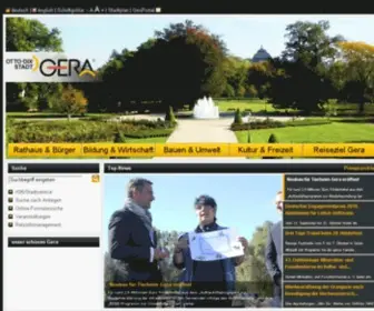Gera.de(Offizielle Seite der Stadt Gera) Screenshot