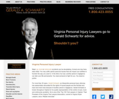 Geraldaschwartz.com(Alexandria, Virginia Personal Injury Lawyer) Screenshot