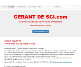 Gerantdesci.com(Gérant) Screenshot