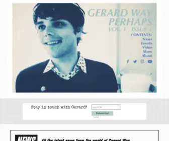 Gerardway.com(Gerard Way) Screenshot