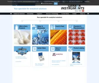 Gerber-Instruments.com(Milk & Laboratory Products) Screenshot