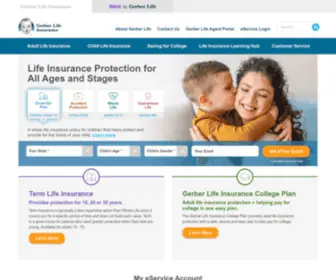 Gerberlife.com(Gerber Life Insurance) Screenshot