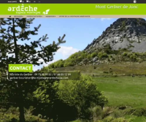 Gerbier-DE-Jonc.fr(Accueil, Mont Gerbier de Jonc) Screenshot