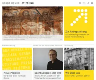 Gerda-Henkel-Stiftung.de(Gerda Henkel Stiftung) Screenshot