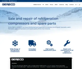 Gereco.com(Distribuiamo e ripariamo compressori frigoriferi) Screenshot