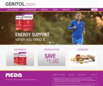 Geritol.com(Supplement your Vitamins With Geritol Multivitamins) Screenshot