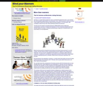German-Business-Etiquette.com(Business etiquette tips Germany) Screenshot